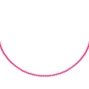Neon Pearl Beaded Choker