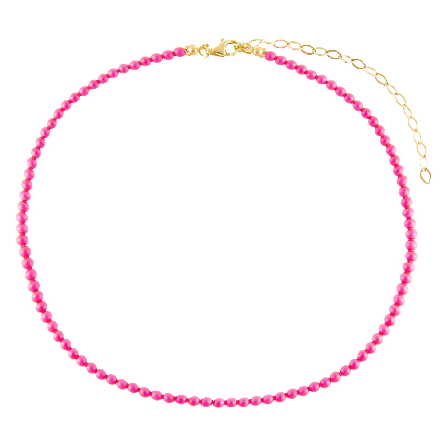 Neon Pearl Beaded Choker
