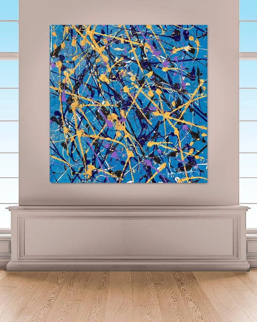 Neptune's Secret Moon  (Embellished-Hand Signed by the Artist)