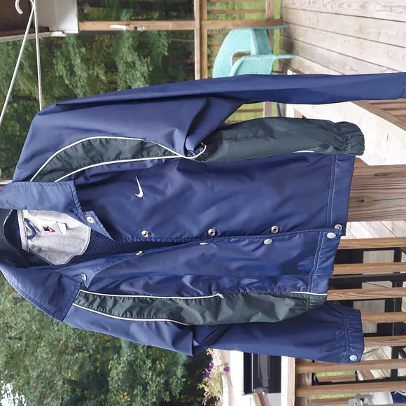 NIKE Vintage Women's Windbreaker bomber snap cropped Jacket Sz S