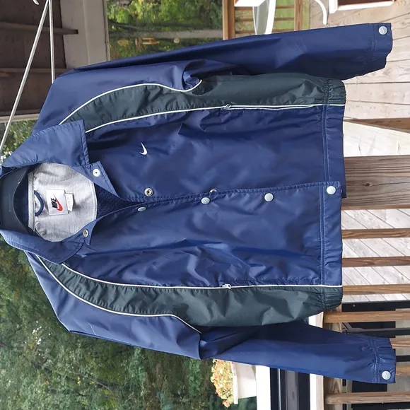 NIKE Vintage Women's Windbreaker bomber snap cropped Jacket Sz S