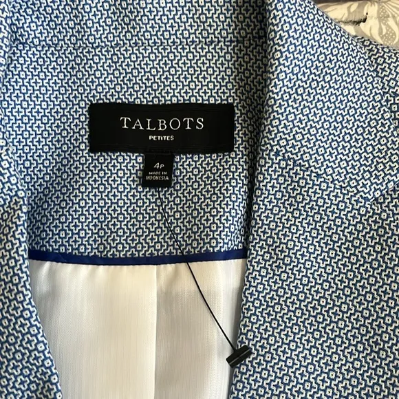 NWOT Talbots Petites Blazer Size 4P