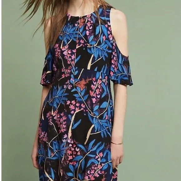 NWT Anthropologie Maeve Elia Open-Shoulder Dress