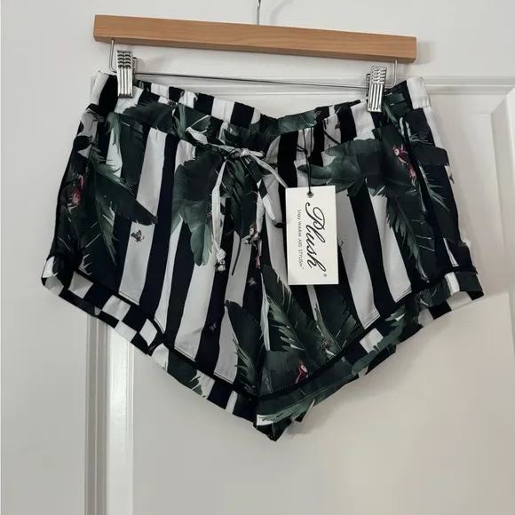 NWT Revolve X Plush Silky Jungle Striped Pajama Set in Size Small