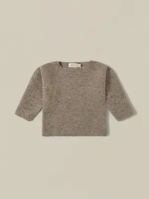 Oatmeal Shoulder Button Wool Jumper