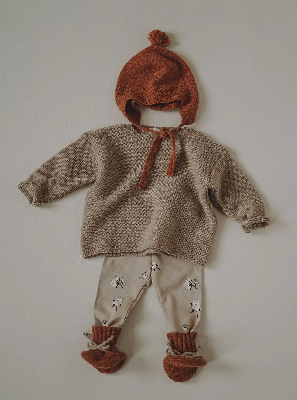 Oatmeal Shoulder Button Wool Jumper
