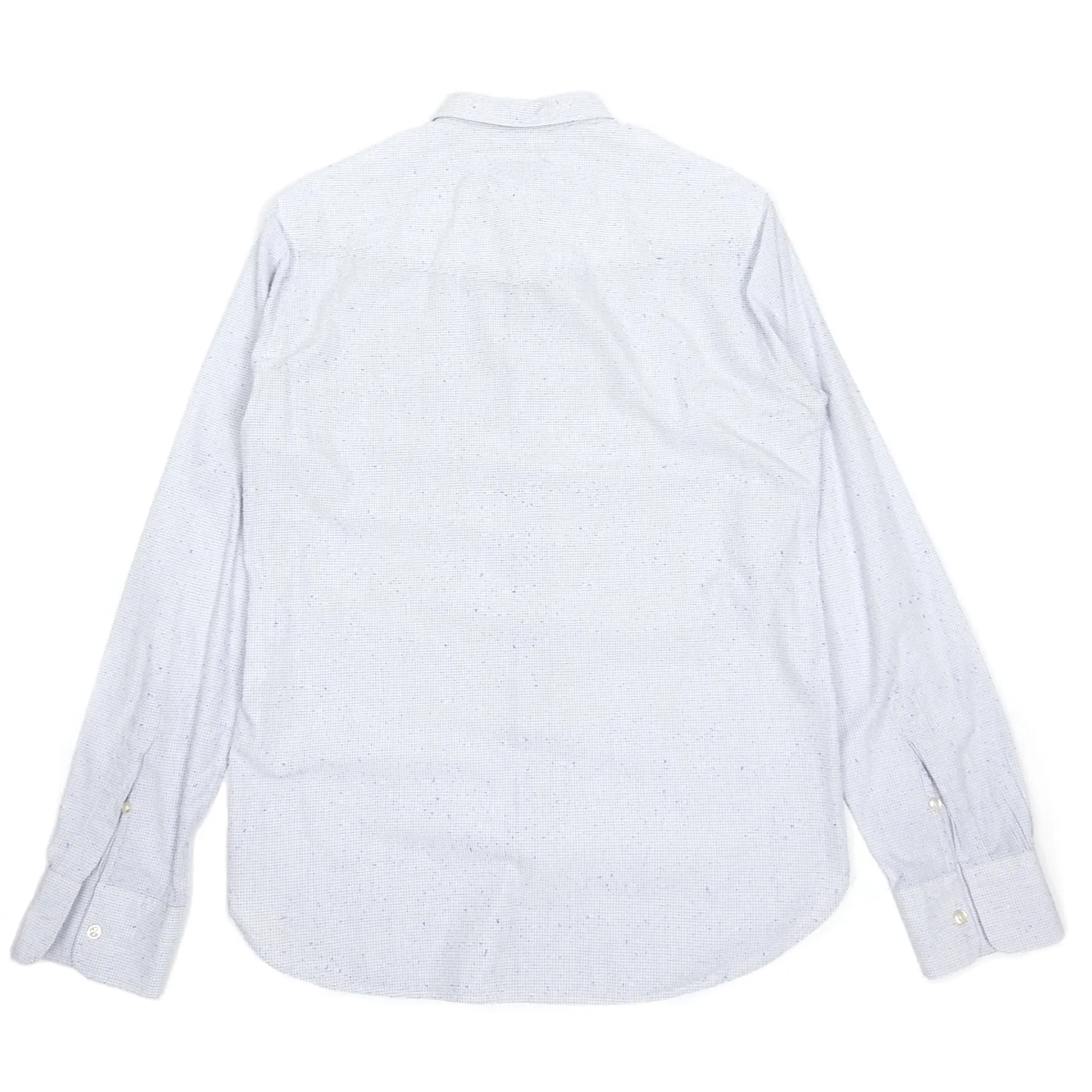 Officine Generale White/Blue Check Button Up Small