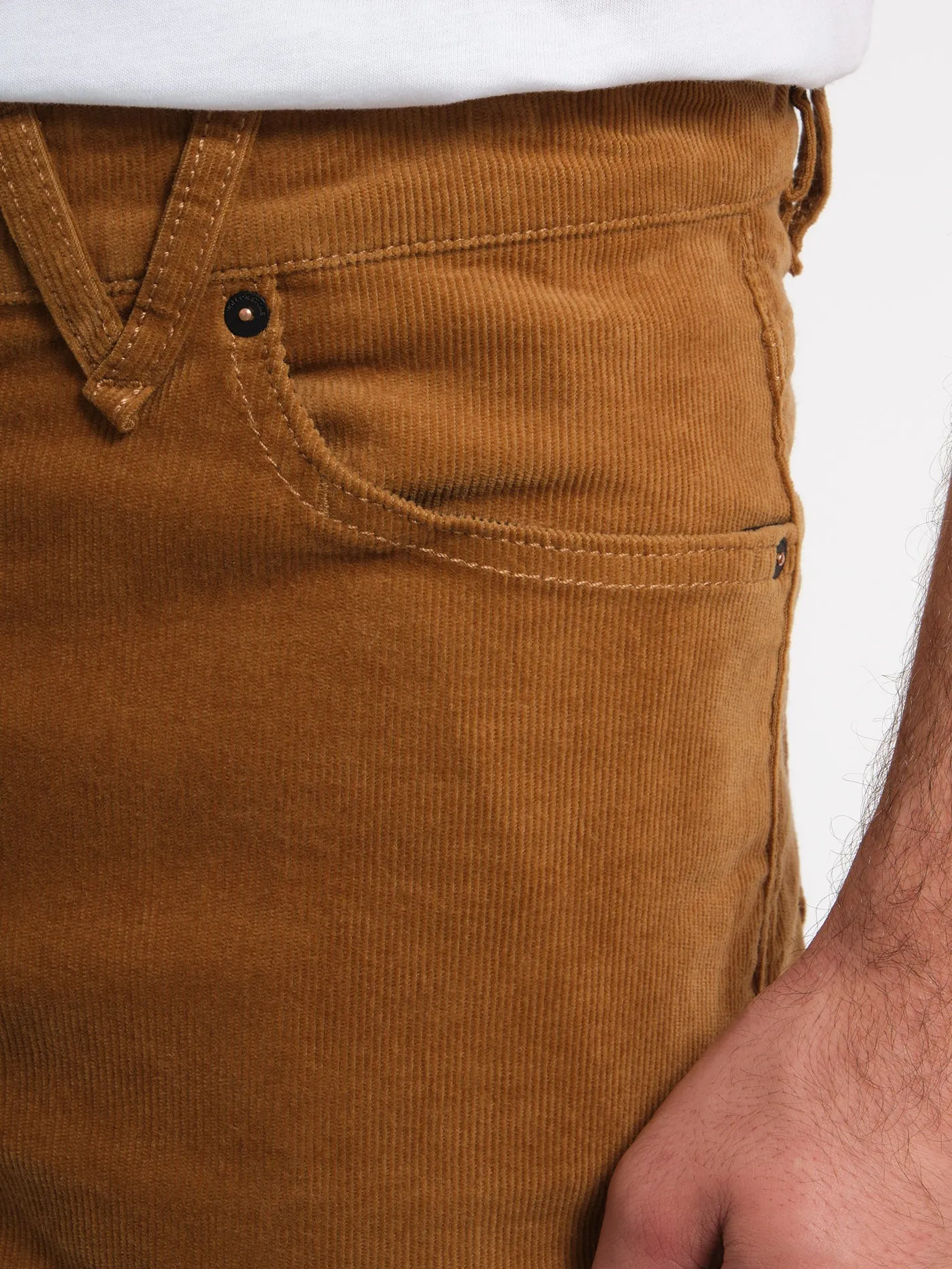 Pantalon Solver en velours côtelé 5 poches - TOBACCO