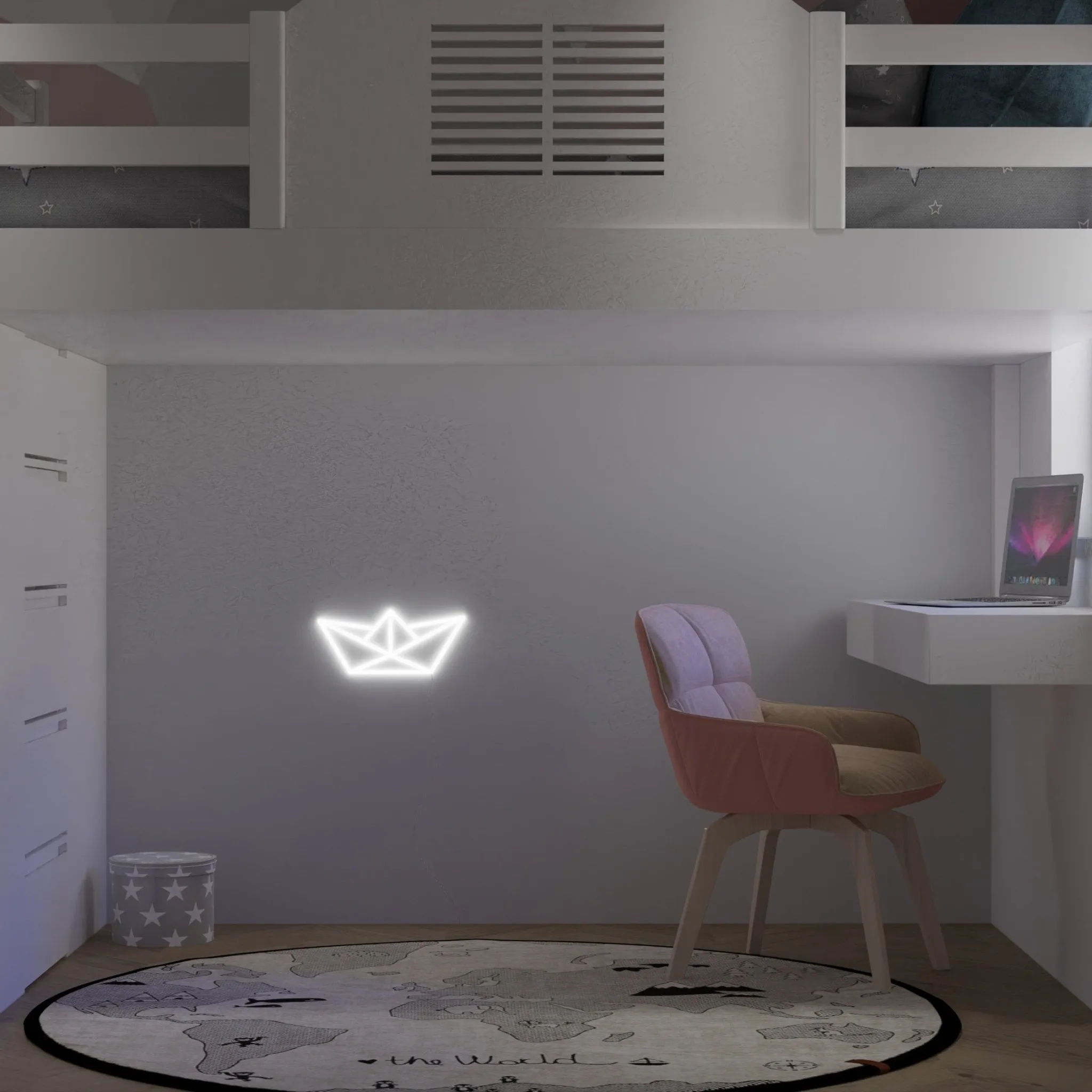 Paper Sailboat - LED neon sign