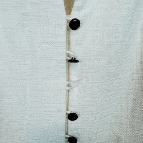 Pearl By Lela Rose Sleeveless cotton dress size 10 button front Missing …