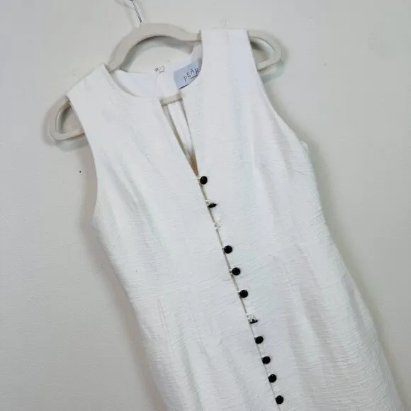 Pearl By Lela Rose Sleeveless cotton dress size 10 button front Missing …