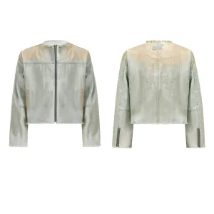 Pearl Embellished Vintage Denim Jacket