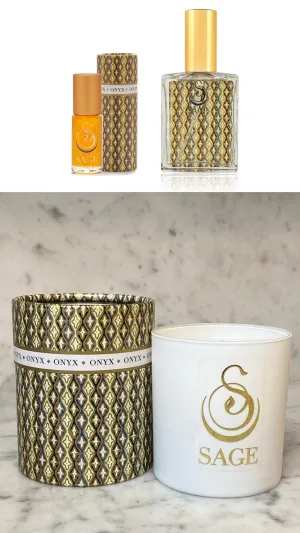 PERFUMISTA ~ ONYX Gemstone Perfume & Candle Gift Set by Sage