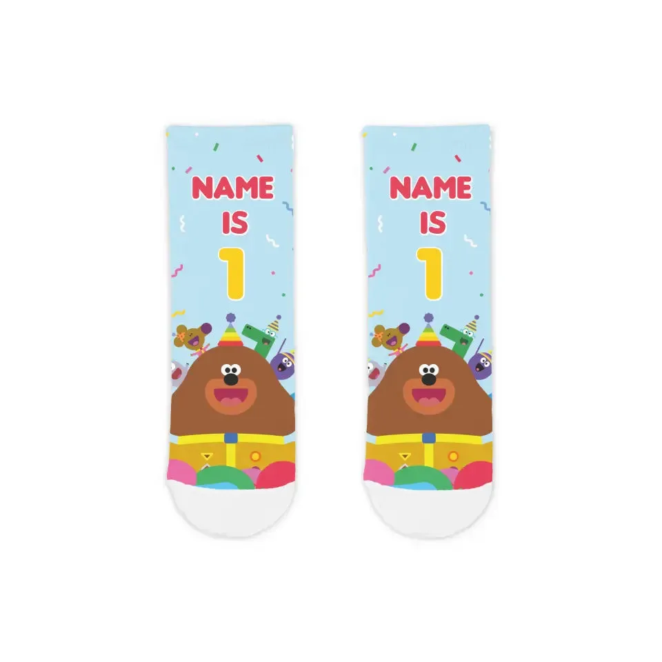 Personalised Hey Duggee Birthday Kids' Socks