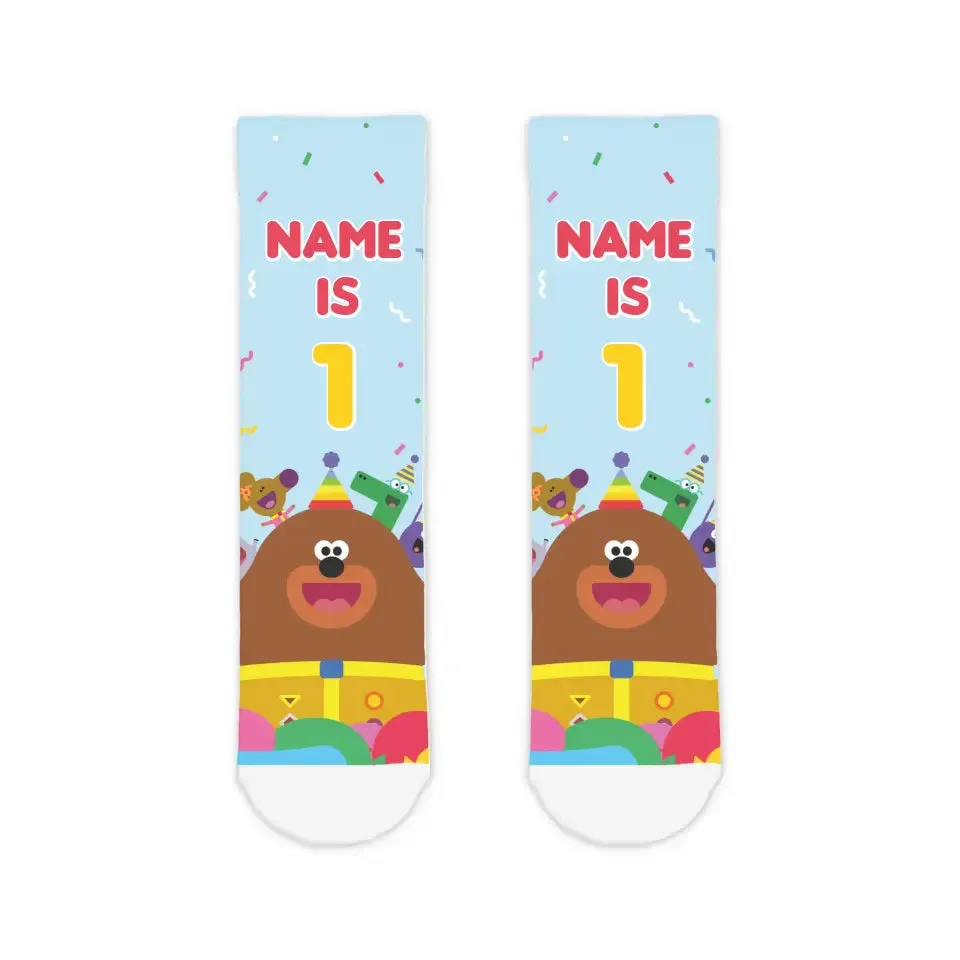 Personalised Hey Duggee Birthday Kids' Socks