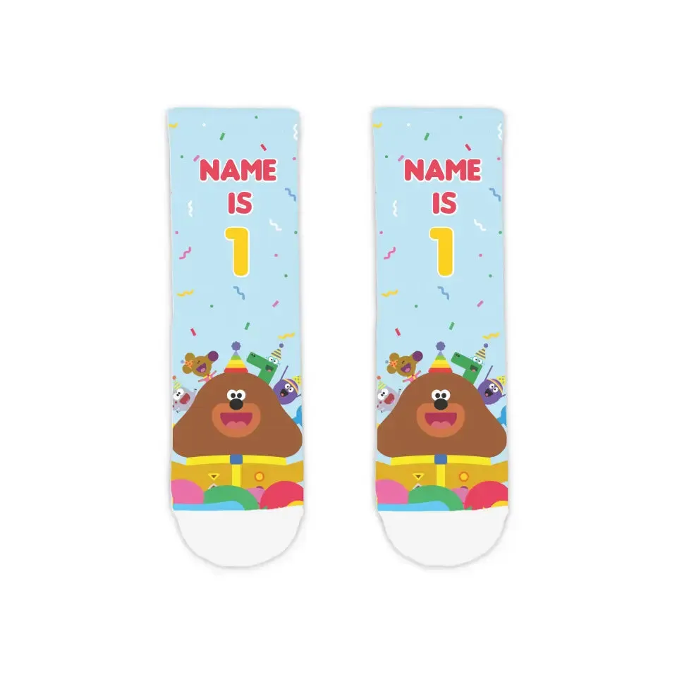 Personalised Hey Duggee Birthday Kids' Socks