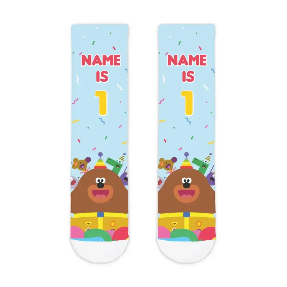 Personalised Hey Duggee Birthday Kids' Socks