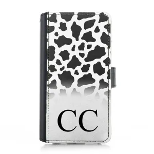 Personalised Samsung Leather Case - Cow Skin and Initial