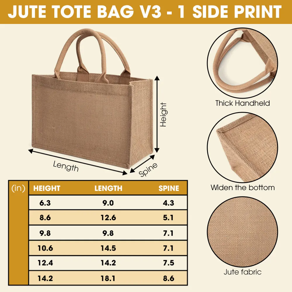 Personalized Gifts For Grandma Jute Tote Bag, Just A Mama Raising 01TGMH161124HG