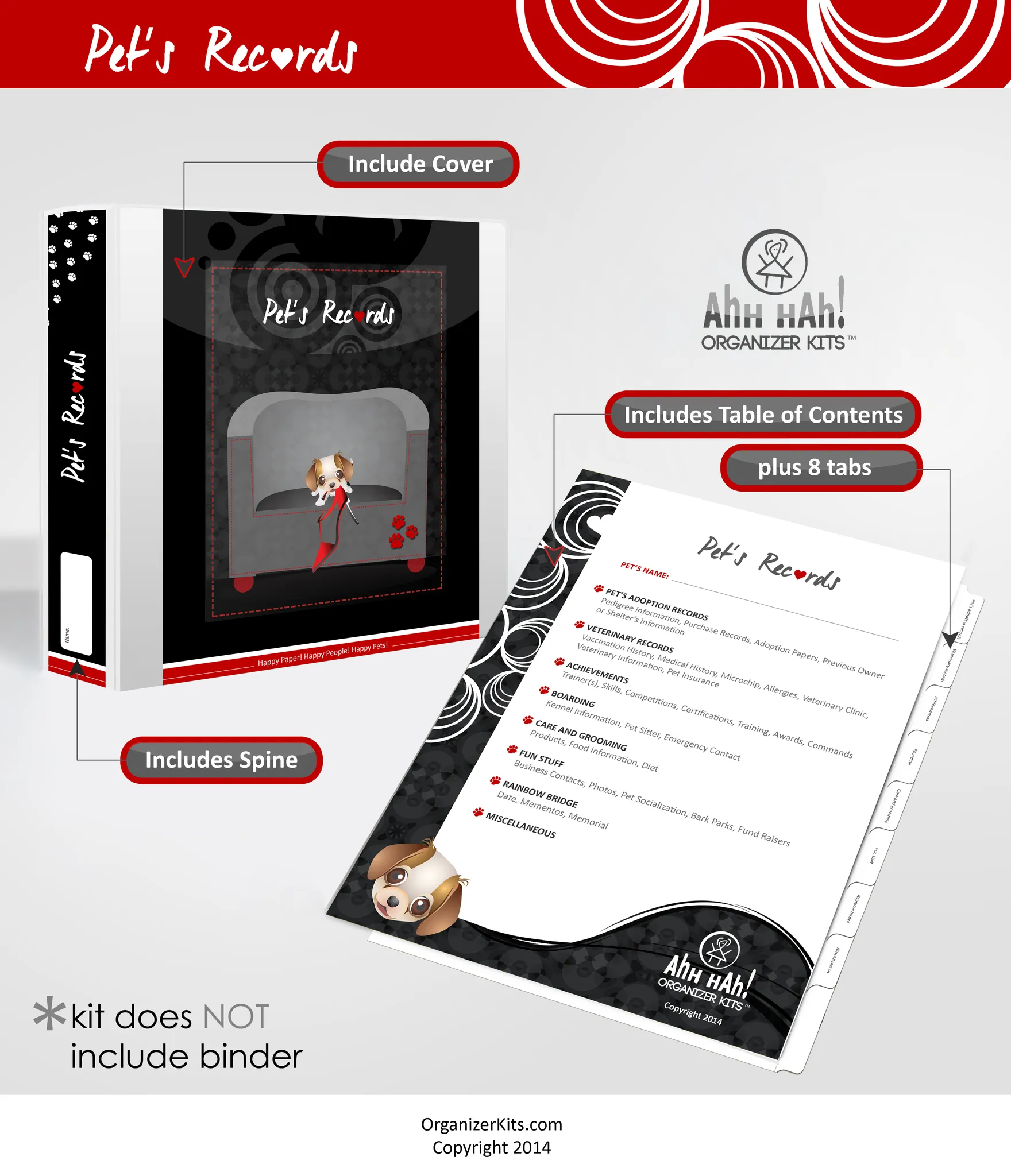 Pet Records Organizer Kit