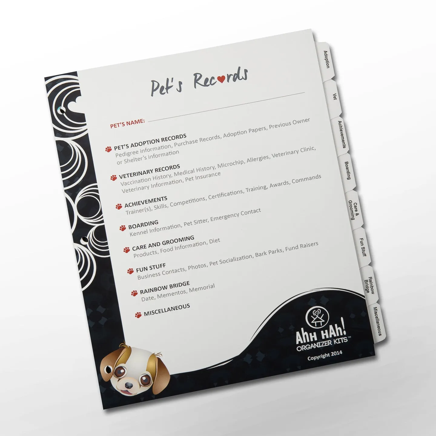 Pet Records Organizer Kit
