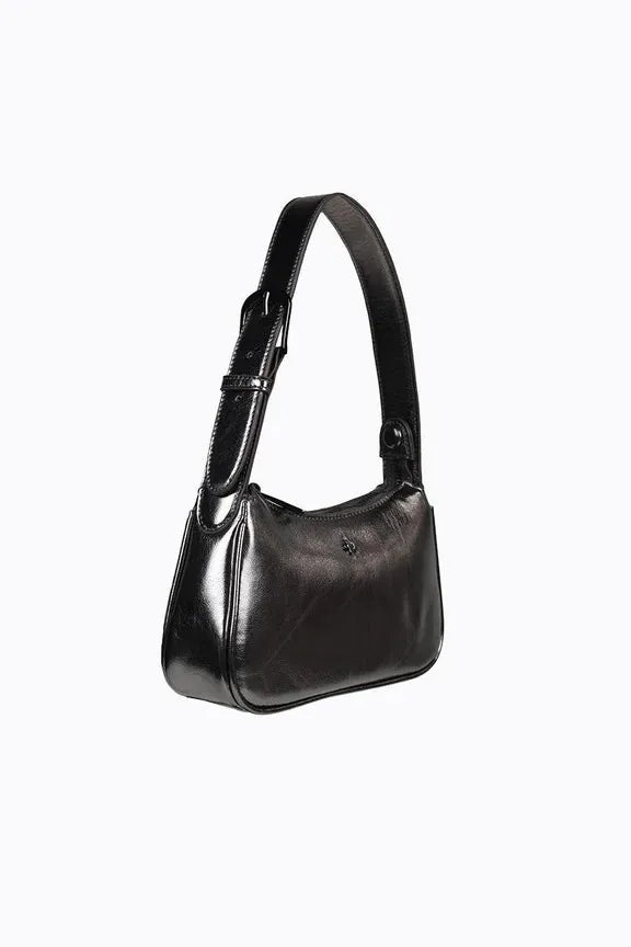 Peta   Jain Gabi Small Shoulder Bag - Gunmetal PU