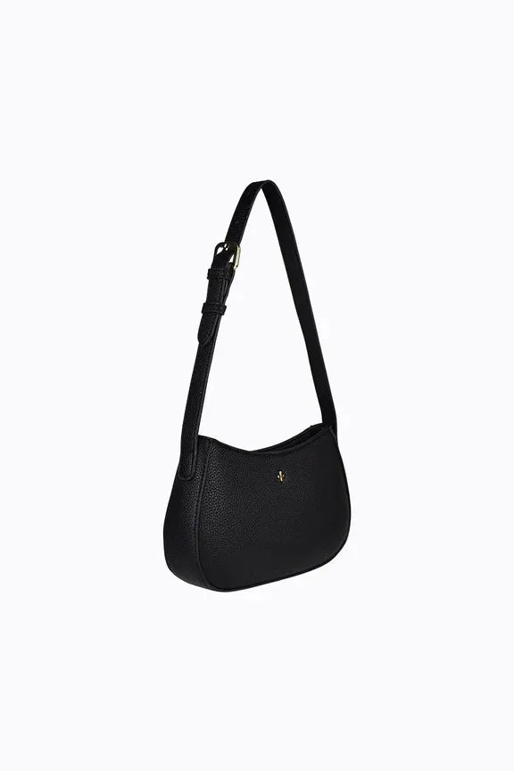 Peta   Jain Mood Shoulder Bag - Black Pebble/Gold