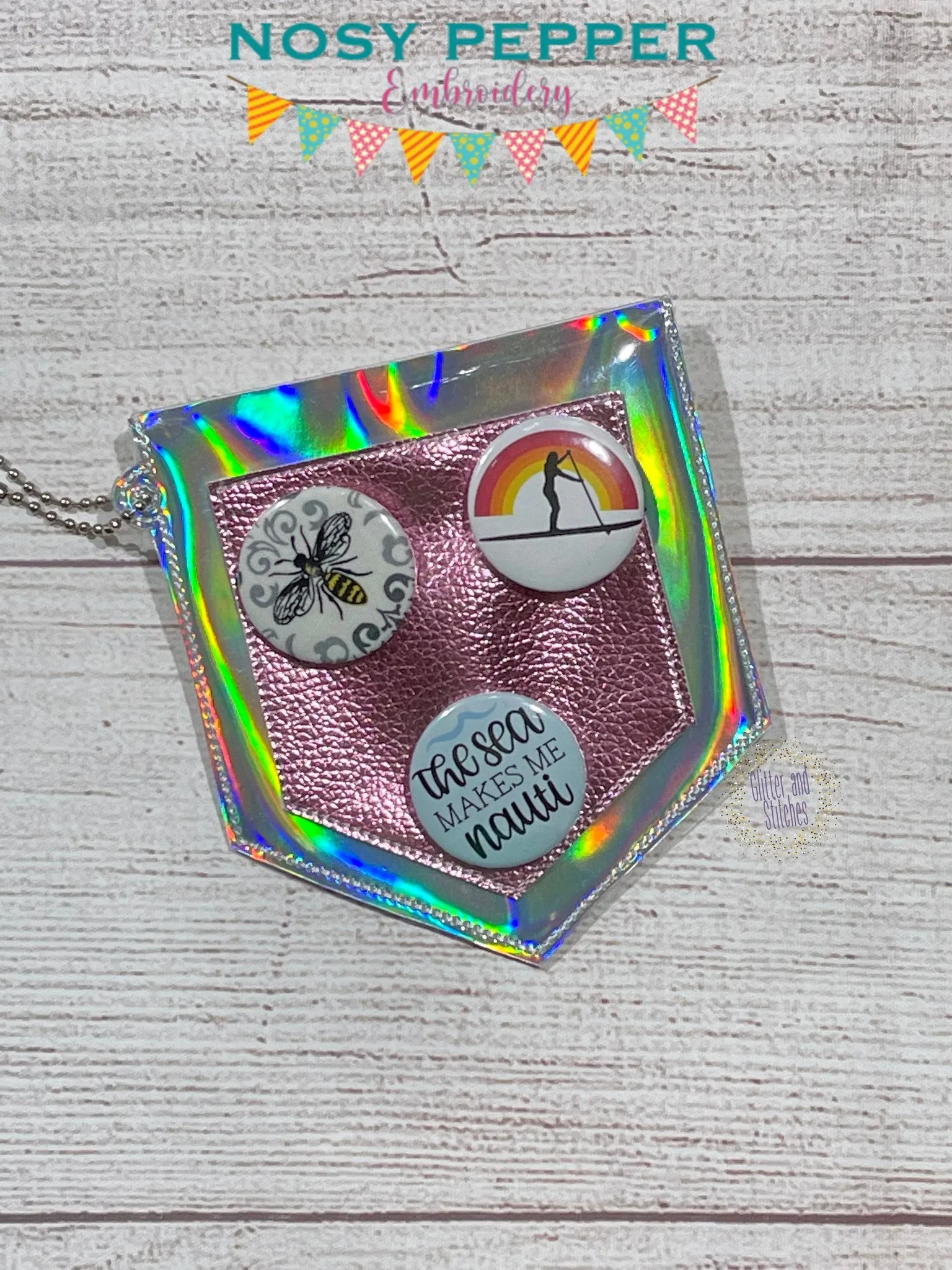 Pin ITH pouch (4 sizes included) machine embroidery design DIGITAL DOWNLOAD