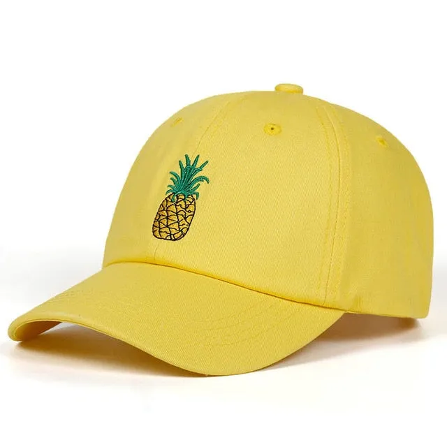 Pineapple Embroidery Cap
