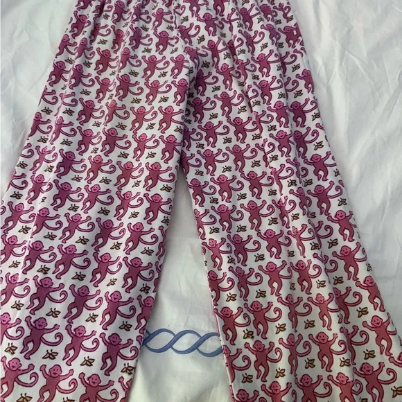 Pink Monkey Print Pajama Set Roller Rabbit