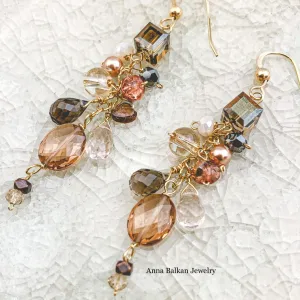 Playful Colorful Gems Mix Shape Earrings