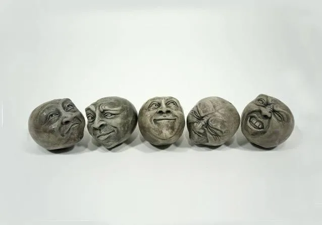 Playful Concrete Tabletop Heads