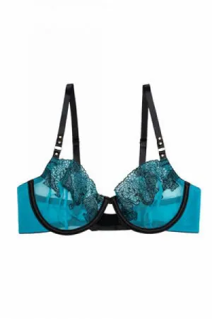 Playful Promises Tiger Blue Curve Bra -