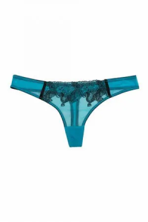 Playful Promises Tiger Blue Thong Curve - Size US