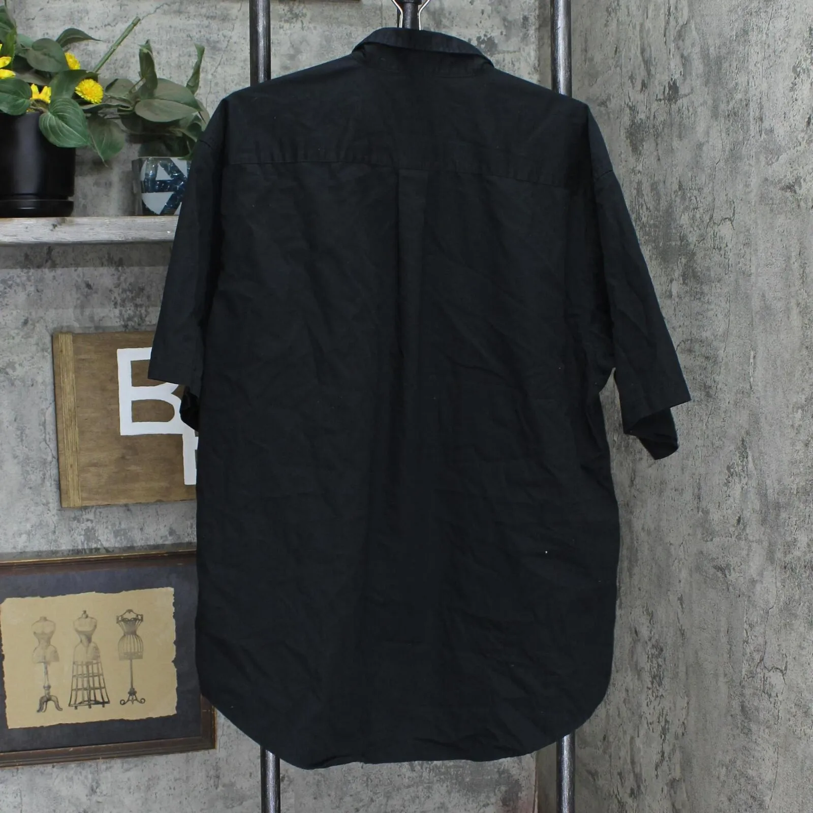 Port Authority Mens Short Sleeve Button Up Shirt S508 16666cce1be0e3 Black 2XL