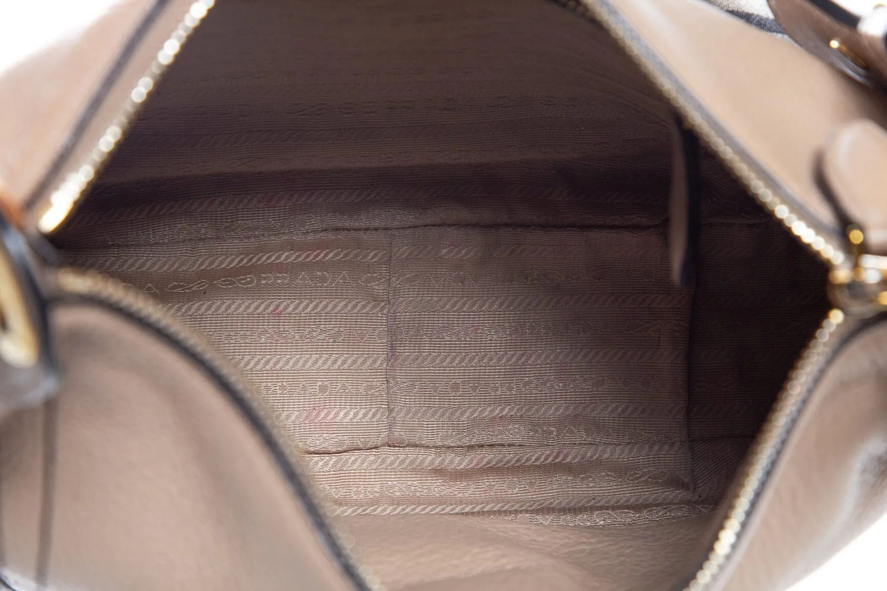 Prada Nude Leather Vitello Phenix Handbag