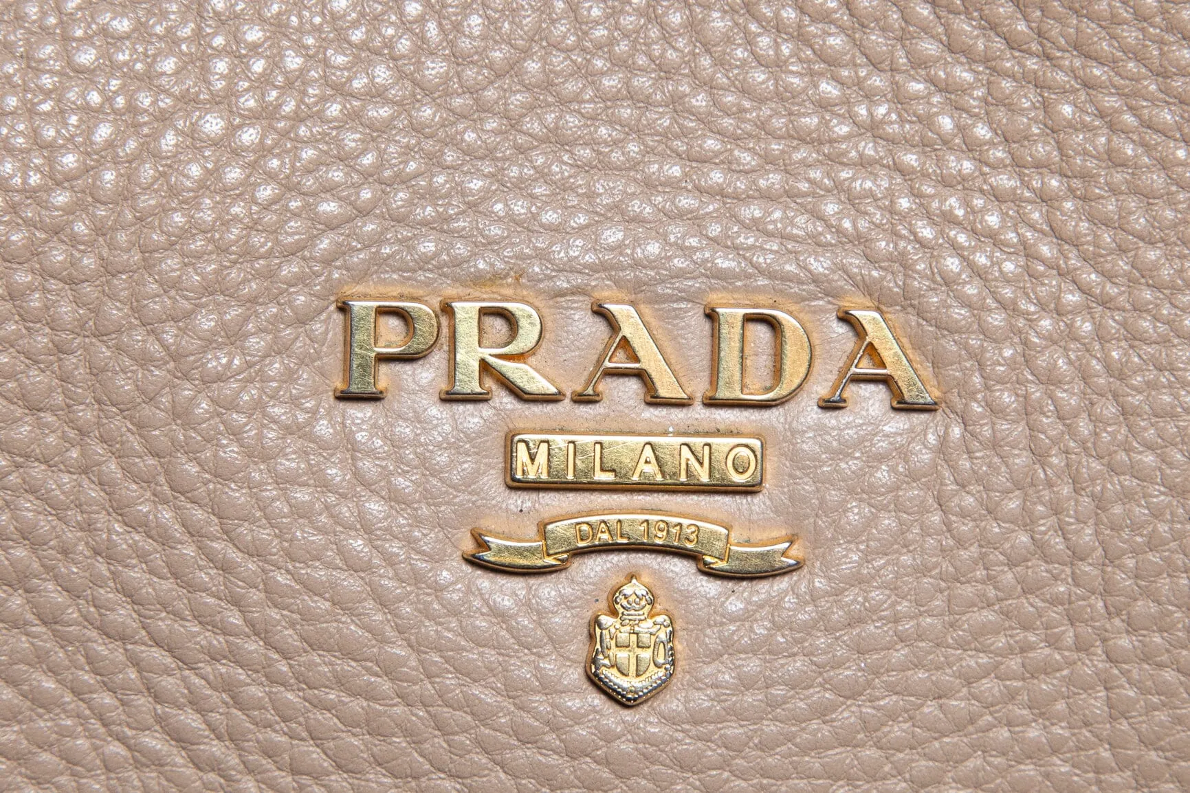 Prada Nude Leather Vitello Phenix Handbag