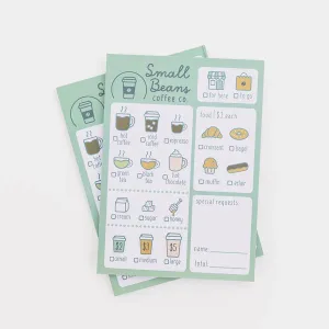 Pretend Play Coffee Shop Notepad