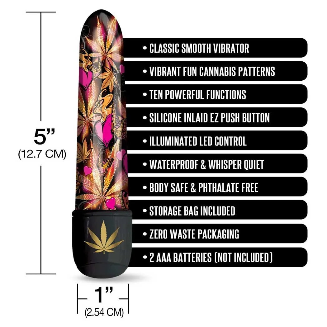 Prints Charming Buzzed 5" Pink Kush Mini Vibrator