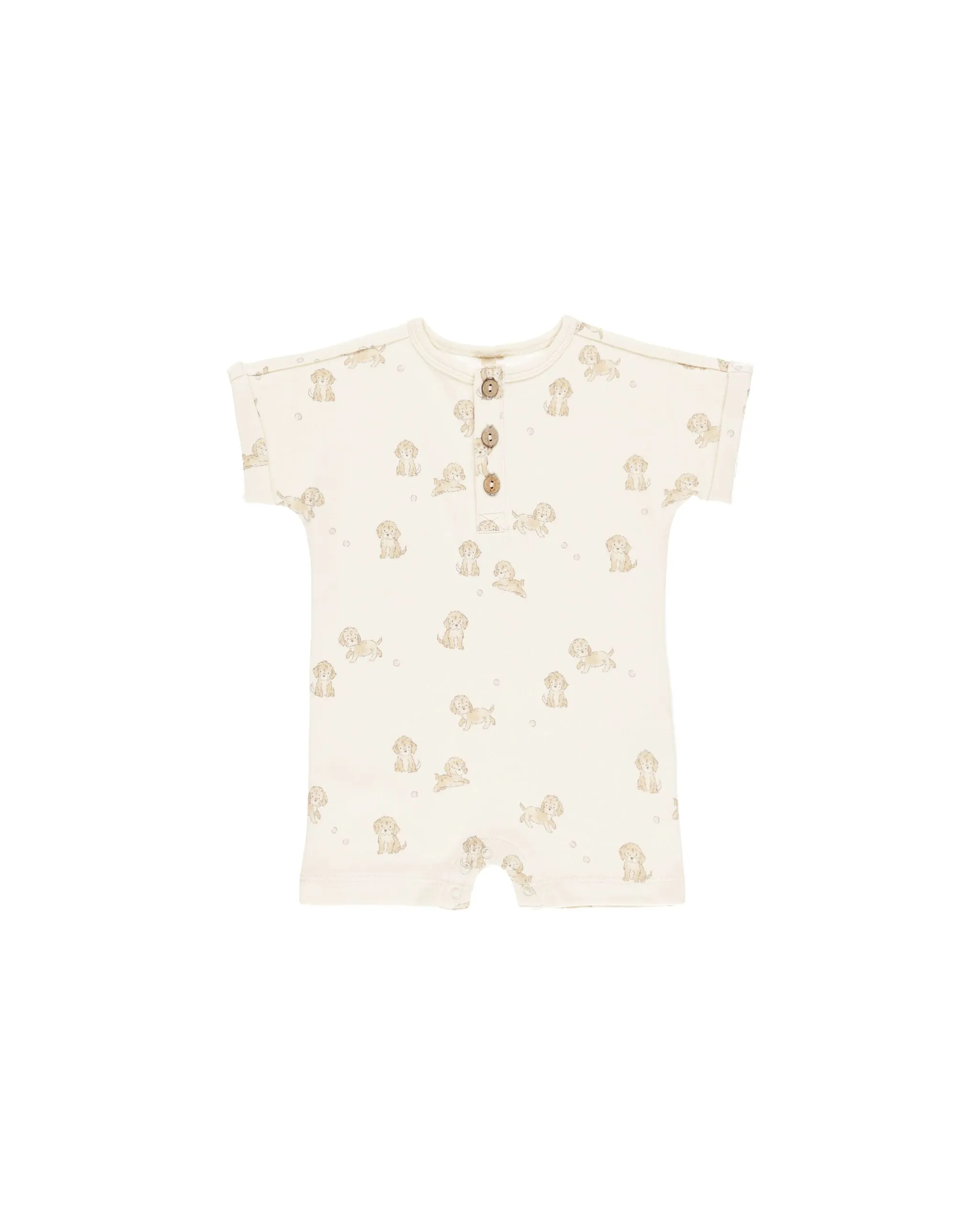 Quincy Mae - Short Sleeve One Piece - Puppies
