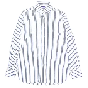 Ralph Lauren Purple Label White/Blue Striped Shirt Size 14.5 (fits a Small)