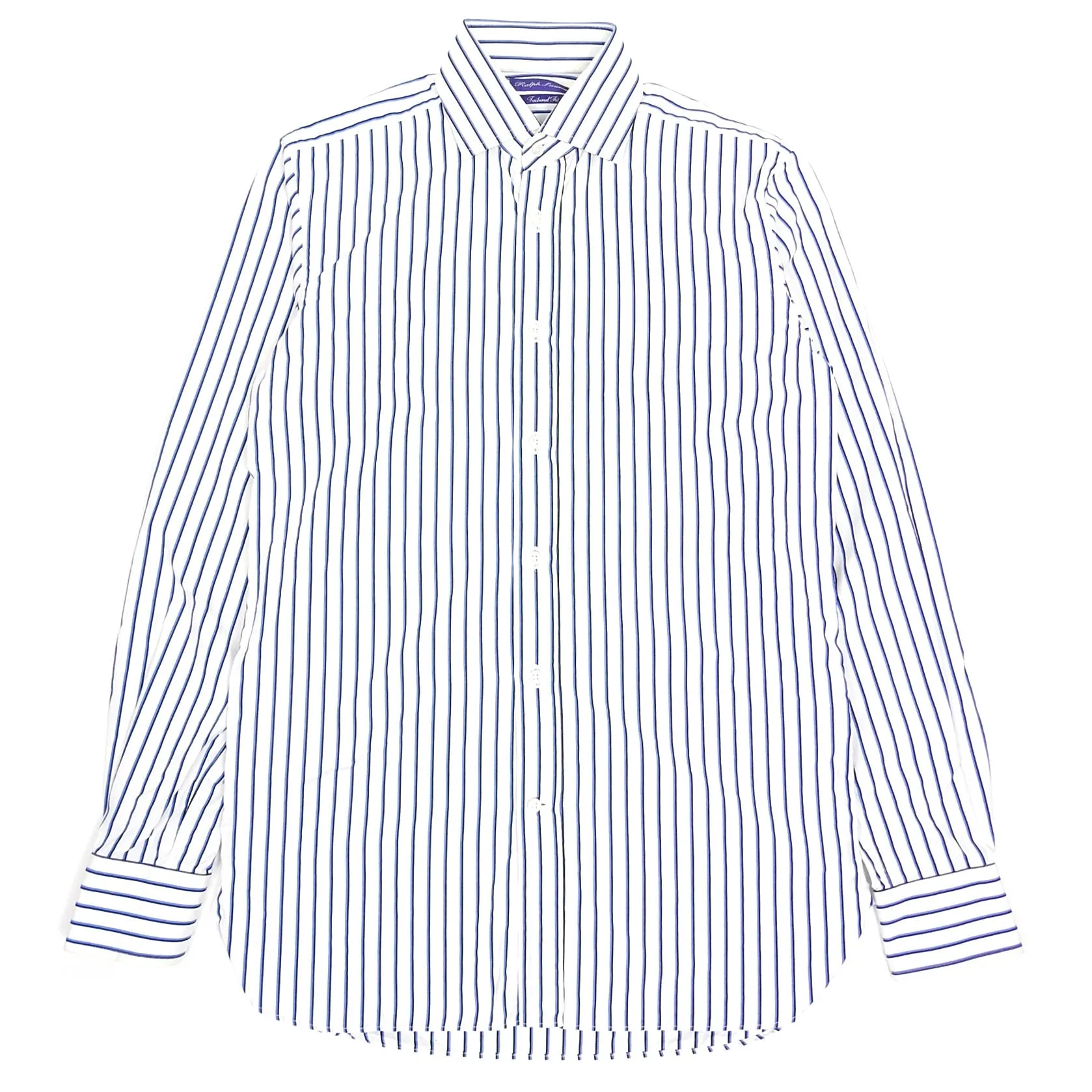 Ralph Lauren Purple Label White/Blue Striped Shirt Size 14.5 (fits a Small)