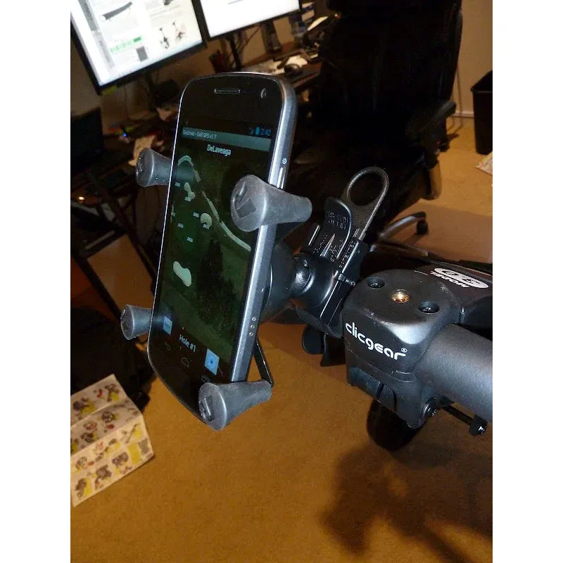 RAM EZ-Strap™ Rail Mount w/ X-Grip® Universal Phone Cradle (RAP-SB-187-UN7U)
