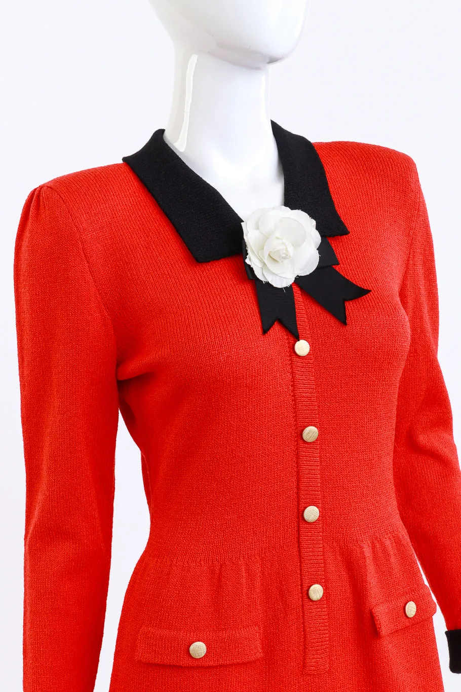 Reagan Red Knit Dress