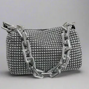 Rhinestone Embellished Handbag