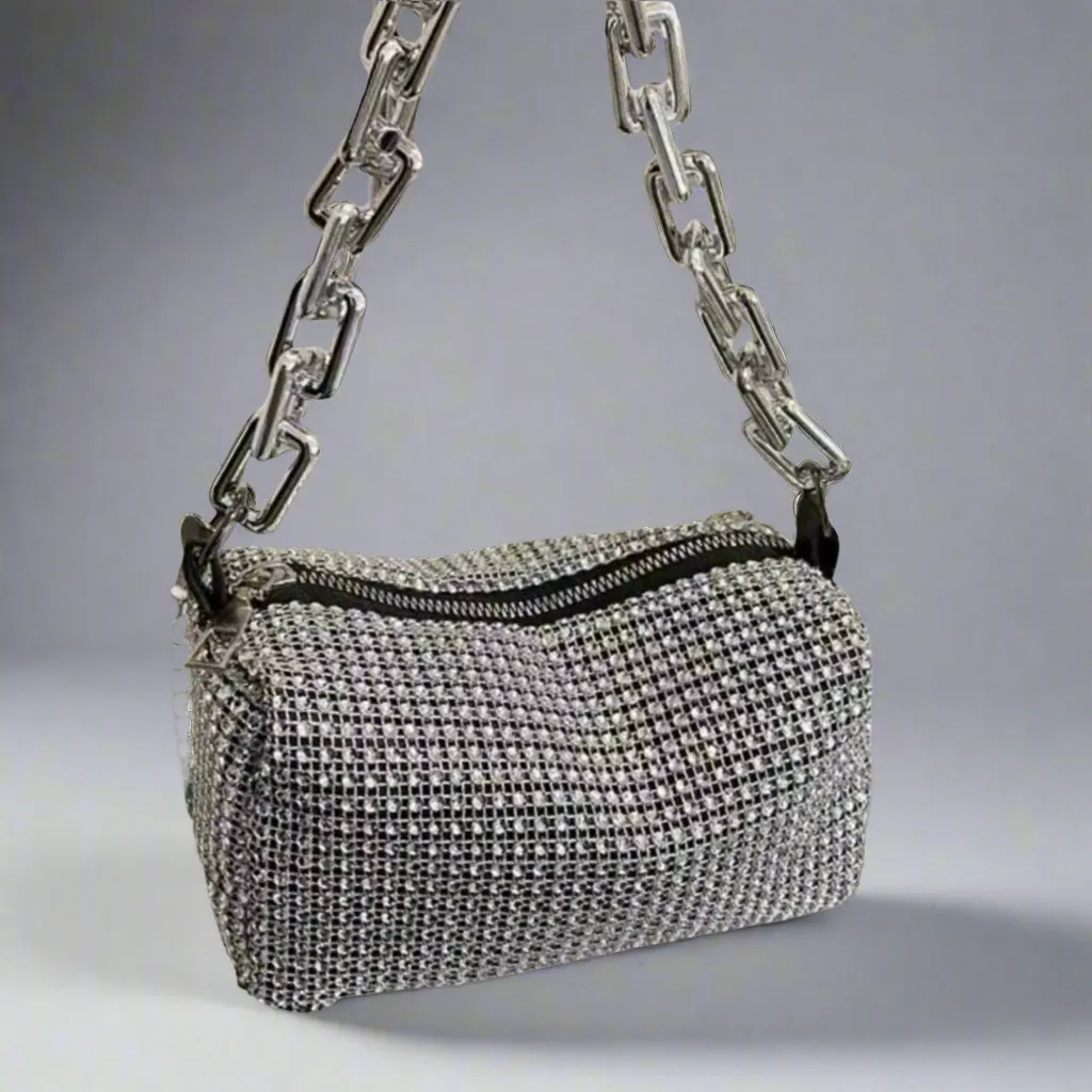 Rhinestone Embellished Handbag
