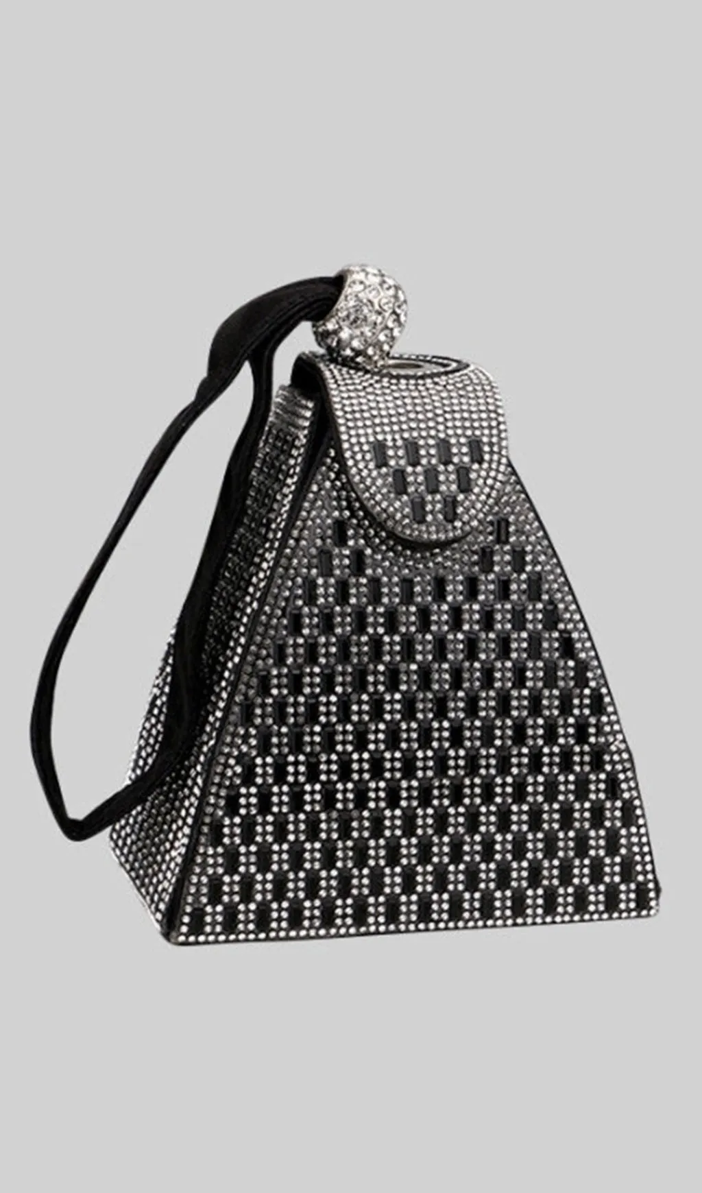 Rhinestone-embellished Pyramid Handbag