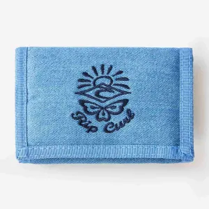 Rip Curl Distressed Denim Wallet Mid Blue