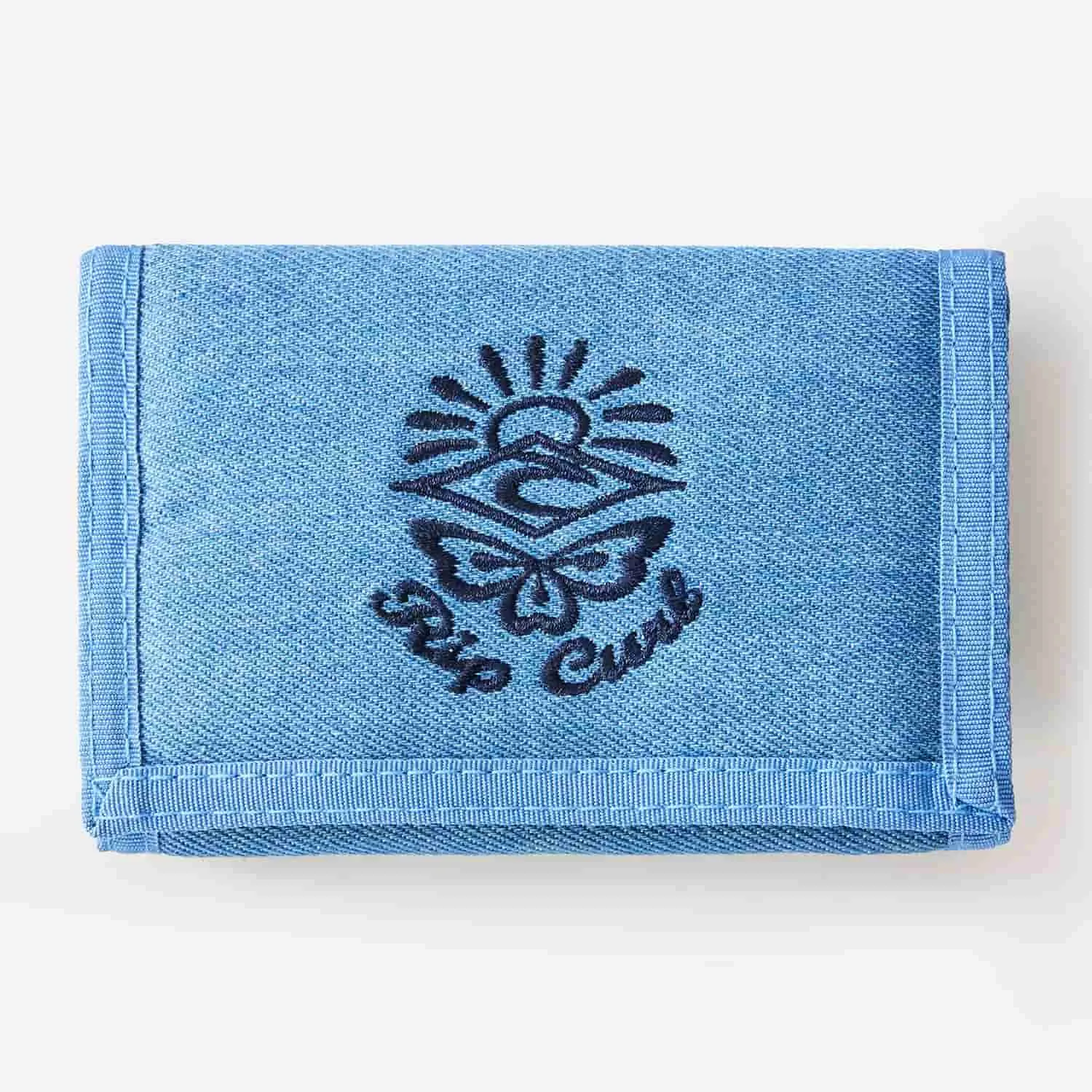 Rip Curl Distressed Denim Wallet Mid Blue