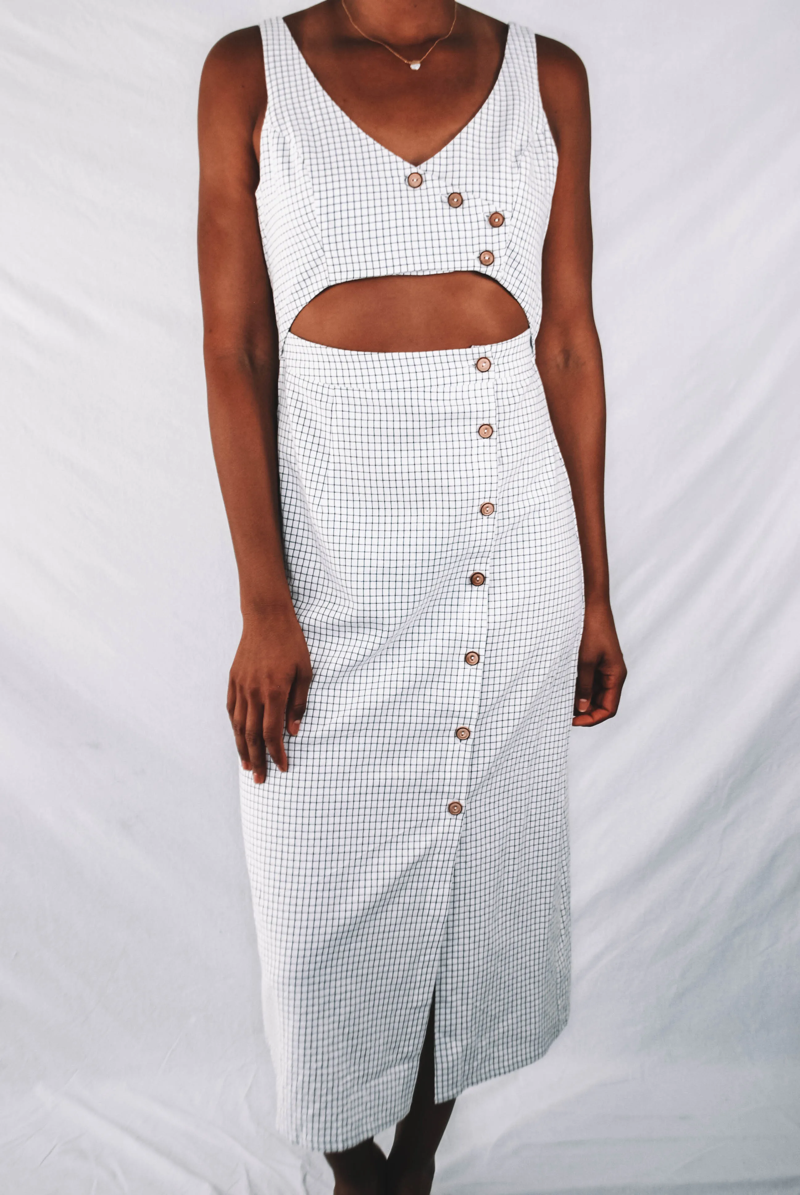 Rivage Button Down Cutout Dress